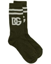 Dolce & Gabbana - Striped Logo Socks - Lyst