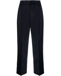 Ami Paris - Cropped Tapered Trousers - Lyst