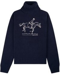 Sporty & Rich - Illustration Turtleneck Sweater - Lyst