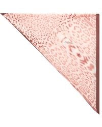 Roberto Cavalli - Leopard-Print Logo-Print Scarf - Lyst