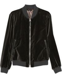 Tom Ford - Velvet Zip-Front Bomber Jacket - Lyst