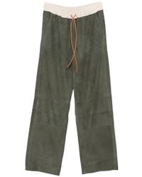 SONIA CARRASCO - Drawstring Suede Trousers - Lyst