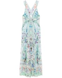 CAMILLA - Bead-Strap Gathered Panelled Dress - Lyst