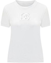 Dolce & Gabbana - Logo-Detail Short-Sleeve T-Shirt - Lyst