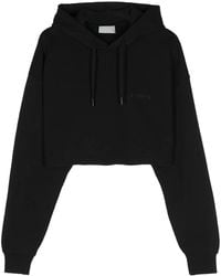 VTMNTS - Logo-Embroidered Crop Hoodie - Lyst