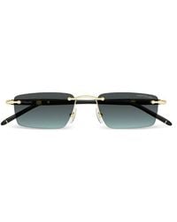 Montblanc - Rectangle-Frame Rimless Sunglasses - Lyst