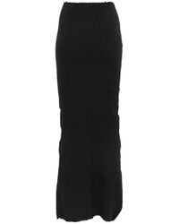Marc Le Bihan - Raw-Edge Textured-Finish Maxi Skirt - Lyst
