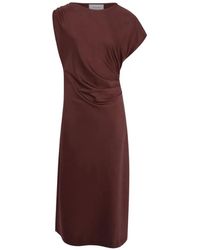Yves Salomon - Asymmetrical Jersey Midi Dress - Lyst