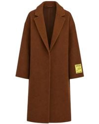 Essentiel Antwerp - Logo-Patch Single Breasted Coat - Lyst
