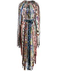 Stella McCartney - Pleated Multi-Print Draped Dress - Lyst