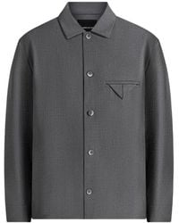 Manière De Voir - Leo Hatched Tailored Overshirt - Lyst