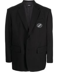we11done - Oversized Suit Logo-Patch Blazer - Lyst