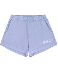 Sporty & Rich - Logo-Print Elasticated-Waist Shorts - Lyst