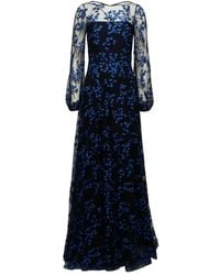 Naeem Khan - Floral Long-Sleeve Maxi Dress - Lyst