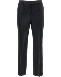 Alberto Biani - Pinstripe Straight-Leg Trousers - Lyst