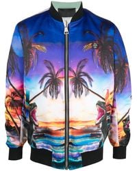 Philipp Plein - Hawaii Printed Bomber Jacket - Lyst