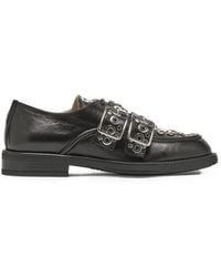 N°21 - Eyelet-Embellished Buckled Derby Shoes - Lyst