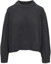 Nili Lotan - Lambs Wool Fine-Knit Crew-Neck Sweater - Lyst