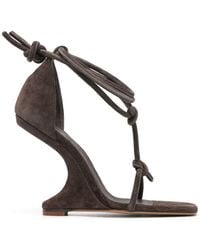 Rick Owens - 115mm Cantilever Suede Sandals - Lyst
