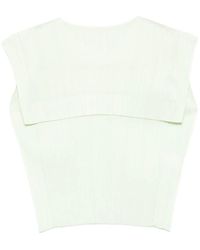 Pleats Please Issey Miyake - Blouse Met Geplooide Vlakken - Lyst