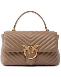 Pinko - Love Birds Chevron-Quilted Tote Bag - Lyst