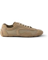 Prada - Montecarlo Re-Edition 2005 Suede And Mesh Sneakers - Lyst