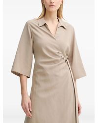 Samsøe & Samsøe - Wrap-Effect Quarter-Sleeve Midi Dress - Lyst