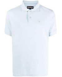 Barbour - Embroidered-logo Short-sleeved Polo Shirt - Lyst