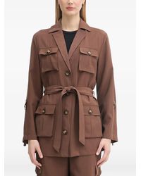GAUDI - Belted Multi-Pocket Jacket - Lyst