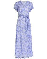 RIXO London - Corrine Chiffon Floral-Print V-Neck Midi Dress - Lyst