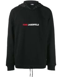KARL LAGERFELD - Logo Print Hoodie - Lyst