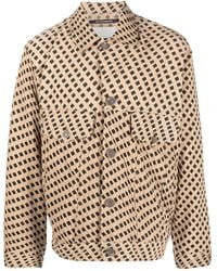 Song For The Mute - Geometric-print Shirt-jacket - Lyst