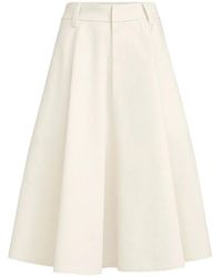 Brunello Cucinelli - Denim Rok Van Katoen En Wol Met Monili - Lyst