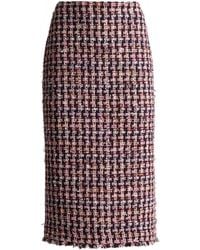 St. John - Midirock Mit Hahnentrittmuster - Lyst