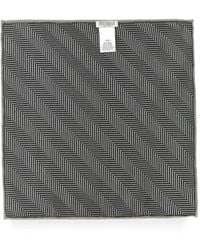 Brunello Cucinelli - Chevron-Motif Hand-Sewn Pocket Square - Lyst