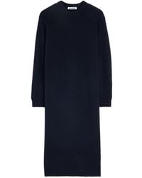 Jil Sander - Padded-Shoulder Crew-Neck Maxi Dress - Lyst
