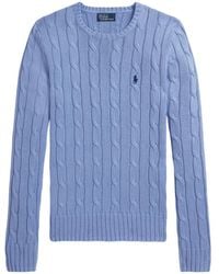 Polo Ralph Lauren - Light Cable-Knit Sweater With Classic Crew Ne - Lyst