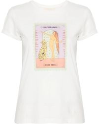 Twinset - Logo-Embroidered Cotton T-Shirt - Lyst