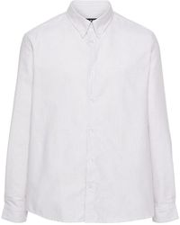 A.P.C. - Gestreiftes Hemd Mit Logo-Stickerei - Lyst