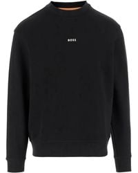 BOSS - Cotton Sweatshirt - Lyst