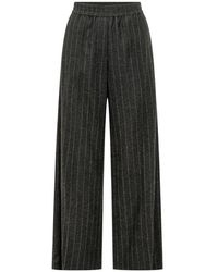 Brunello Cucinelli - Pinstripe Wide-Leg Trousers - Lyst