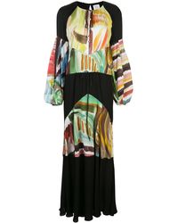Rosie Assoulin Maxi-jurk Met Abstracte Print - Zwart