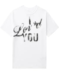 3.1 Phillip Lim - T-Shirt mit Slogan-Print - Lyst