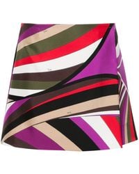 Emilio Pucci - Iride-print Silk Mini Skirt - Lyst