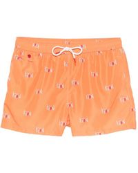 Kiton - Bañador con cordón y logo de - Lyst