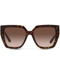 Dolce & Gabbana - Tortoiseshell Logo-Plaque Arm Sunglasses - Lyst
