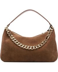 Twinset - Liliane Chain-Embellished Suede Shoulder Bag - Lyst