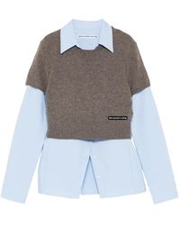 Alexander Wang - Prestyled Knit Vest Shirt - Lyst