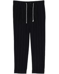 Eleventy - Pinstripe-Pattern Drawstring Trousers - Lyst