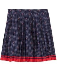 Claudie Pierlot - Short Pleated Satin Skirt - Lyst
